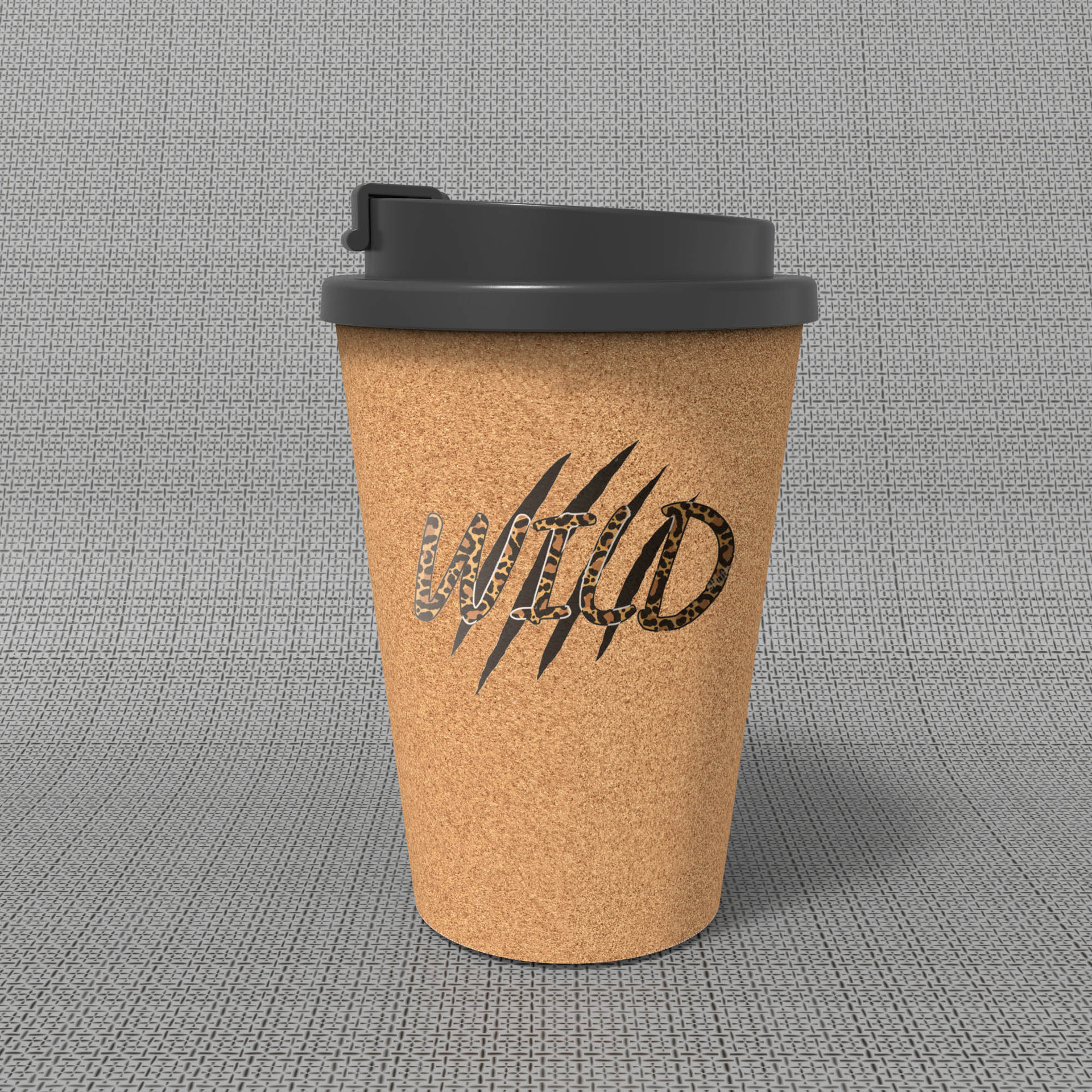 Creative cartoon biodegradable coffee cup simple environmental protection can be customized printed PLA cork mug