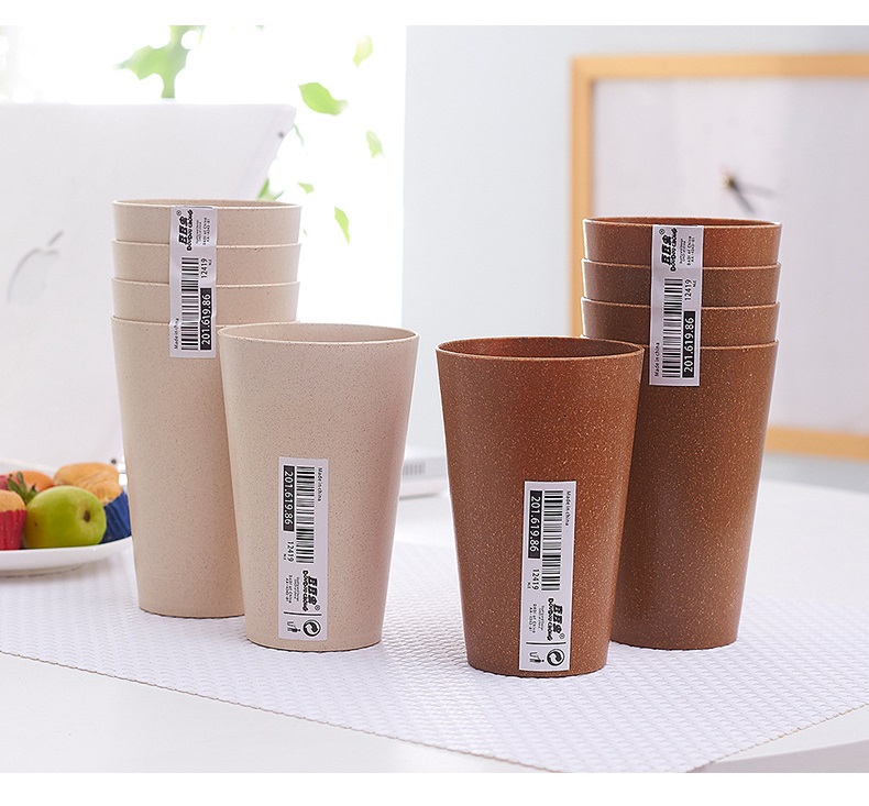 Pure color fashion thickened antiskid mouthwash cup health and safety degradable easy to clean PLA mug