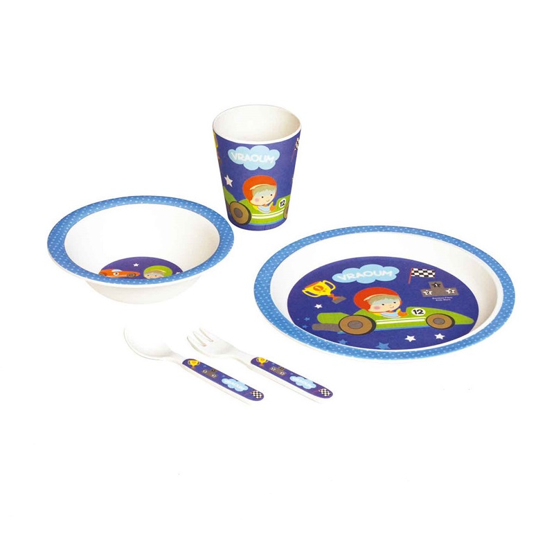 Anti skid high temperature practical children's tableware set fashionable environmental protection dining bowl