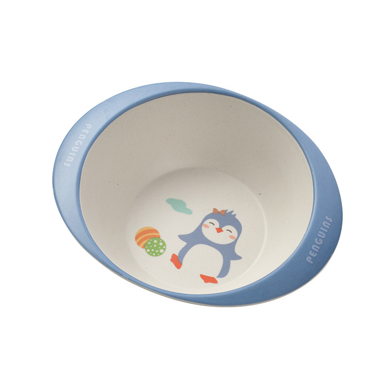 Cartoon anti skid degradable children's rice bowl health and environmental protection anti fall baby tableware