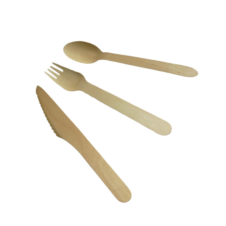 Disposable degradable environmental picnic tableware environmental protection takeaway delivery dessert fork
