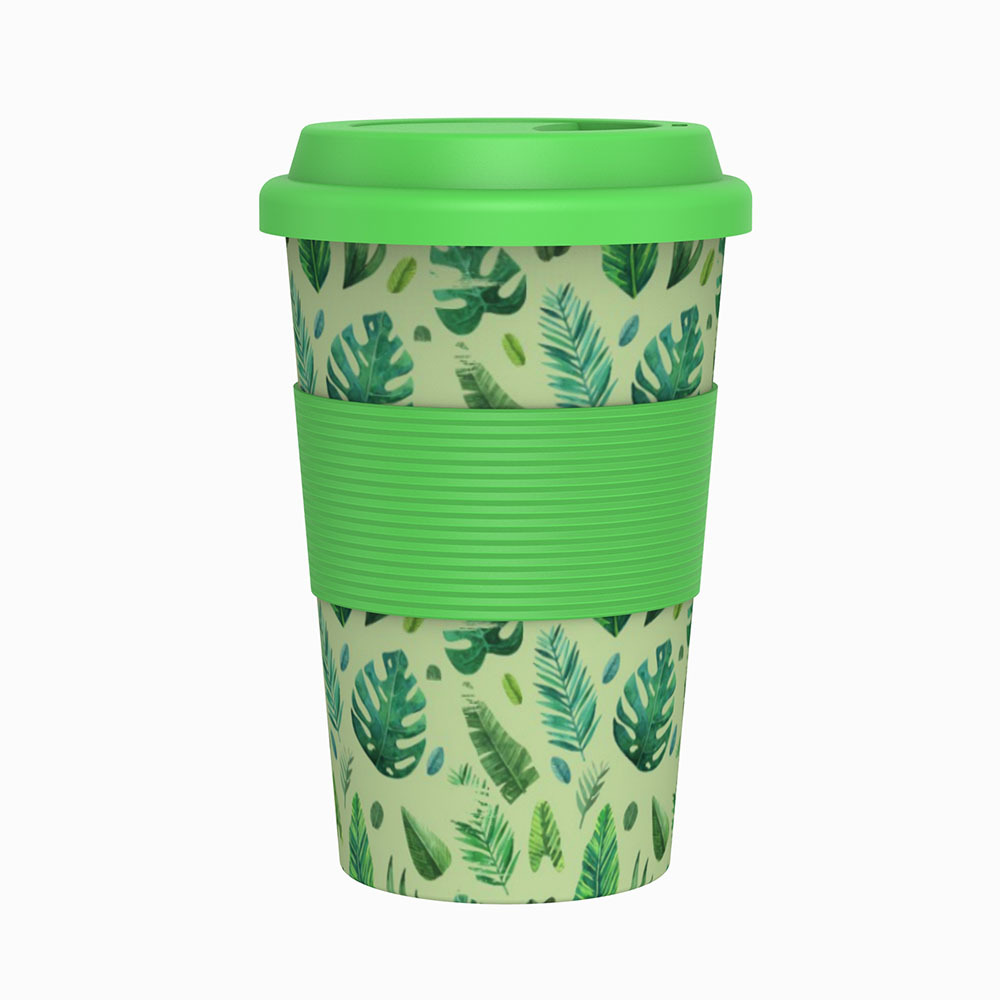Slip proof portable cup with silicone sleeve anti scalding mug heat resistant and durable easy to clean milk cup