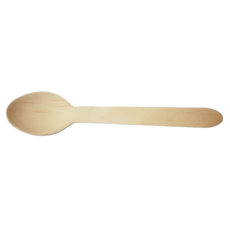 Delicate environmentally friendly degradable wooden spoon disposable safe non-toxic portable tableware