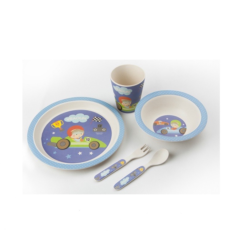 Anti skid high temperature practical children's tableware set fashionable environmental protection dining bowl