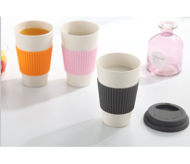 Simple fashion portable milk tea cup safe environmental protection drinking cup pure color delicate mug