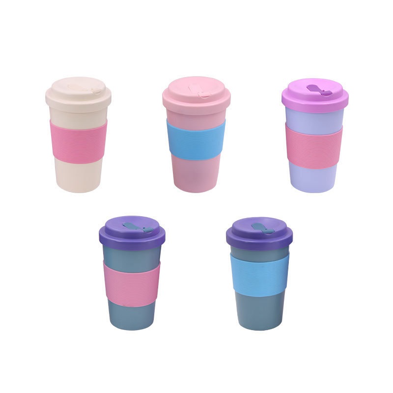 Fashionable PLA super large capacity mug simple with cover water proof cup environmental degradable portable cup