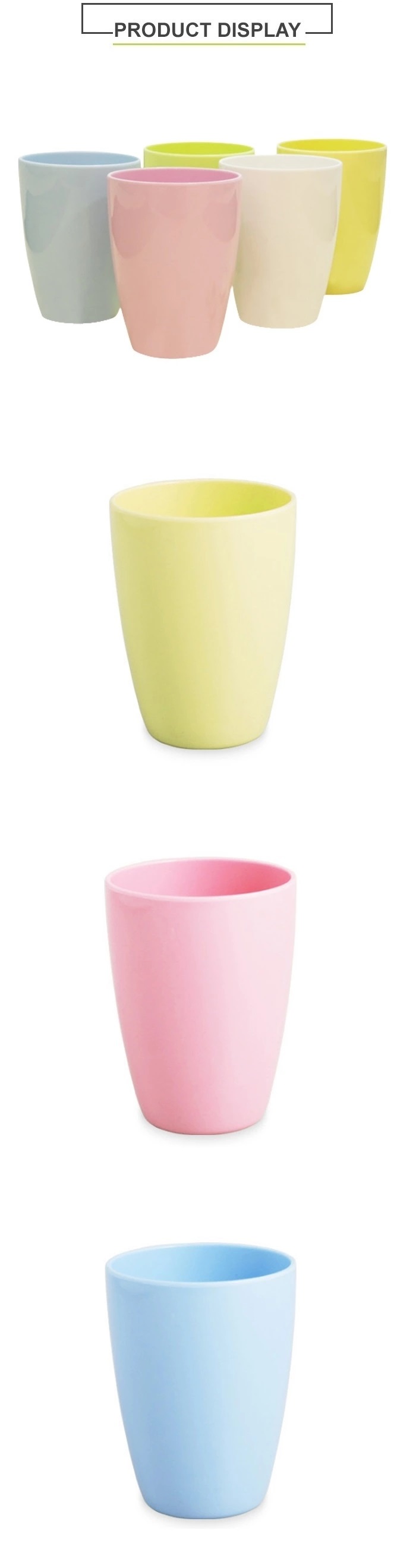 Promotional custom printed logo biodegradable reusable eco-friendly durable pla toothbrush gargle cup for home use
