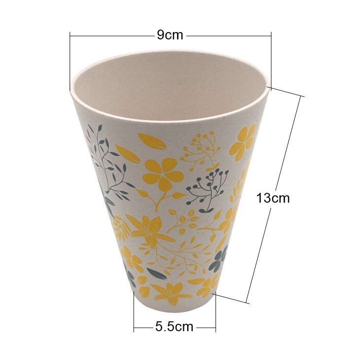 Wholesale custom disposable biodegradable pla products colorful reusable PLA bamboo coffee cup