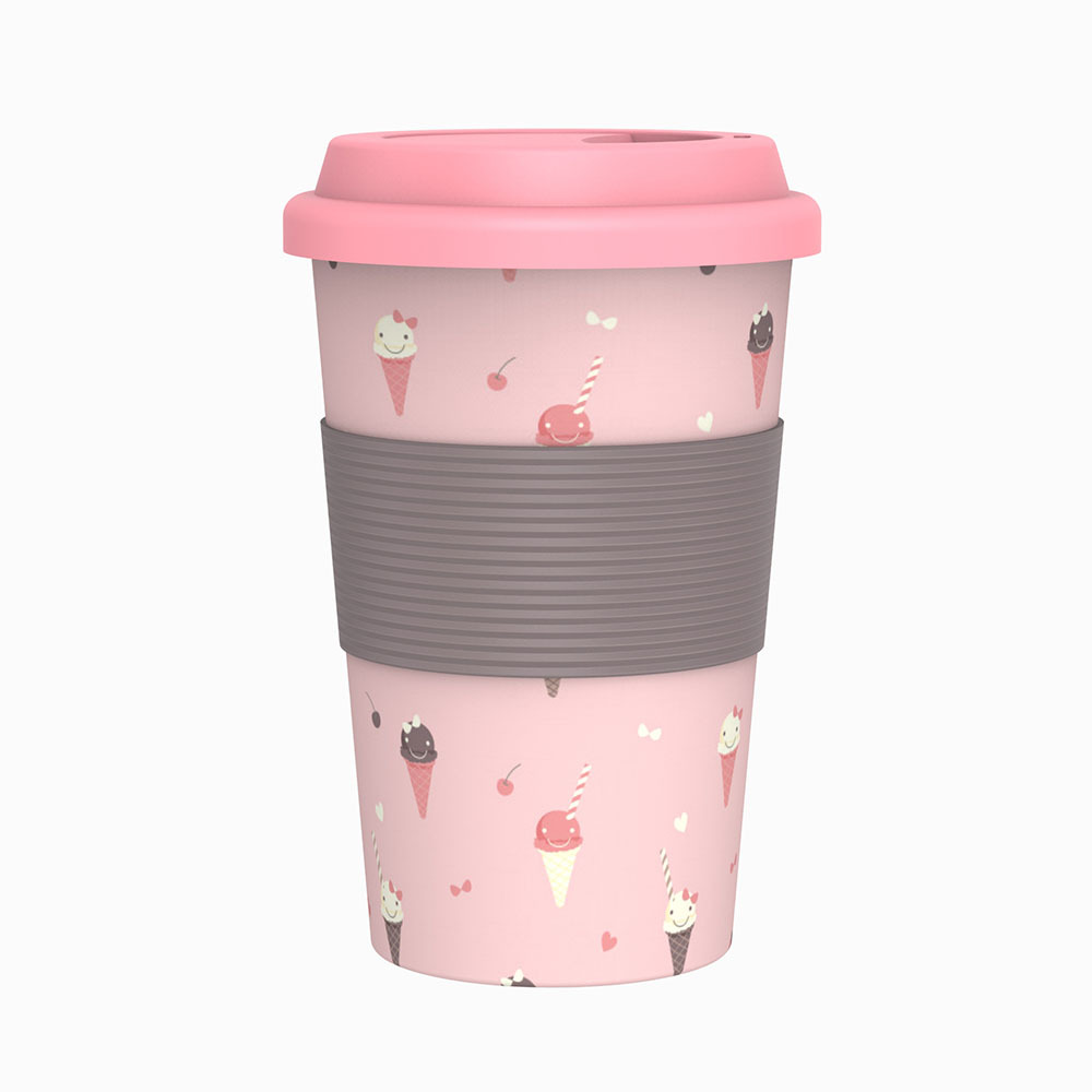 PLA high temperature anti scalding mug home non-slip portable coffee cup solid color simple cup