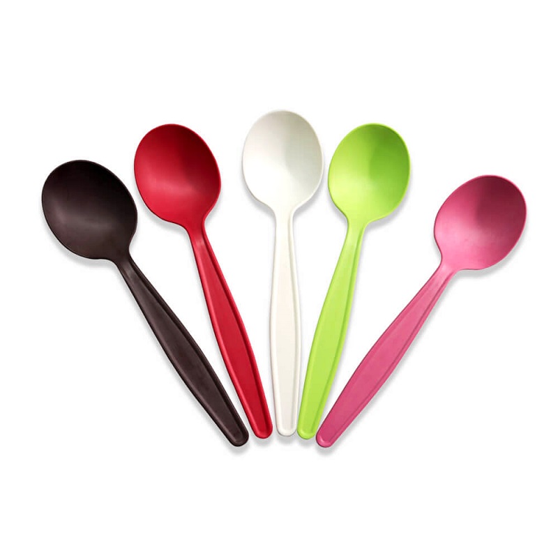 Transparent membrane packaging disposable spoon environmentally friendly degradable corn starch spoon