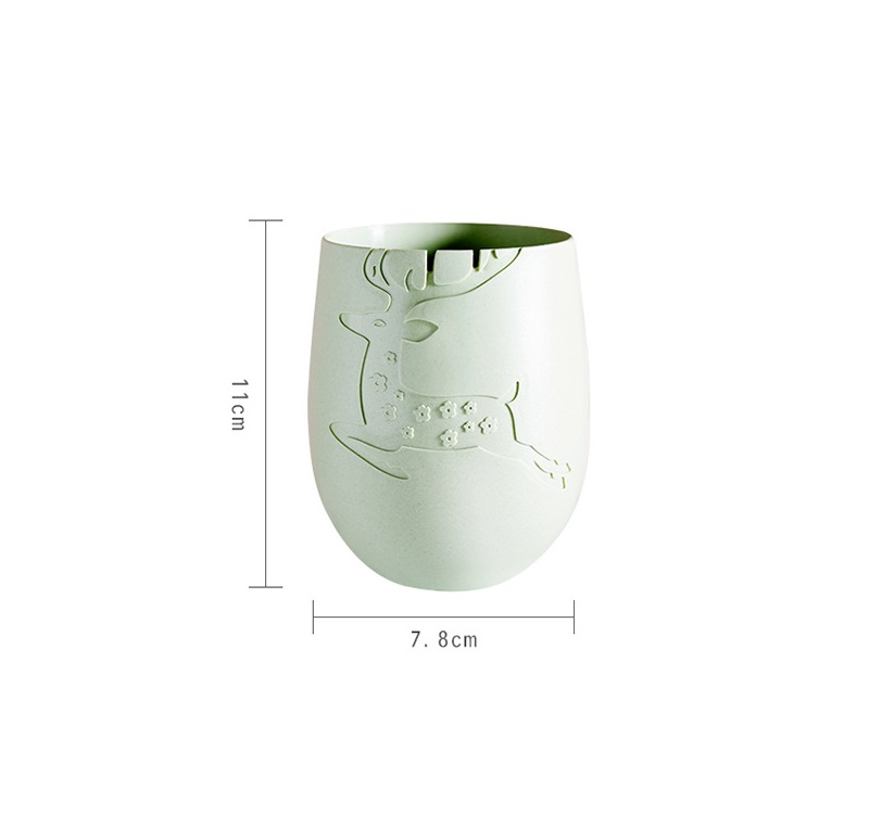 Simple and practical bamboo fiber breakfast cup plain color creative gargle cup elegant multi-functional water cup