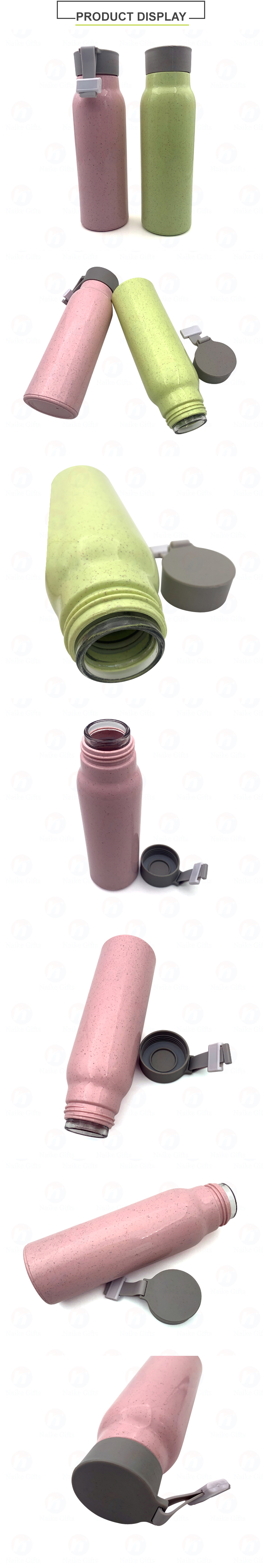 Biodegradable wheat straw anti ironing thermos cup fashionable portable anti leakage environmental protection cup