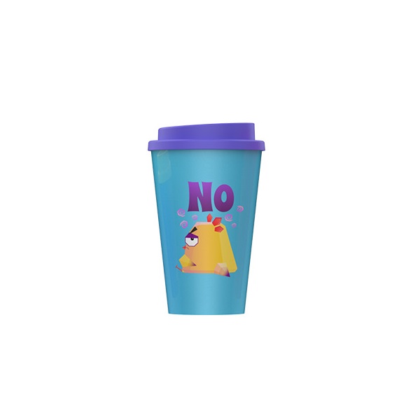 Creative cartoon leak proof and perm proof coffee cup health and environmental protection sealed PLA water cup