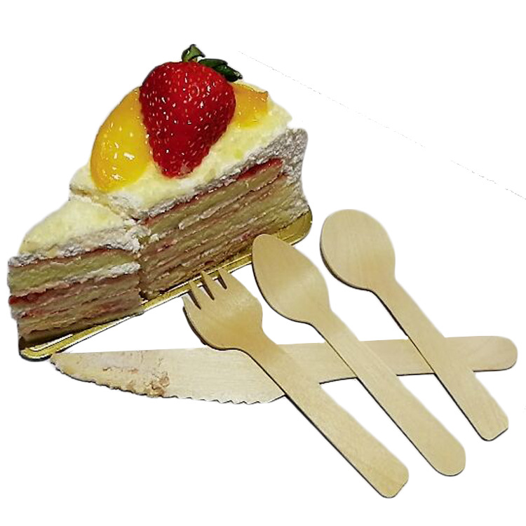 Disposable environmental protection non toxic degradable dessert tableware exquisite wooden knife