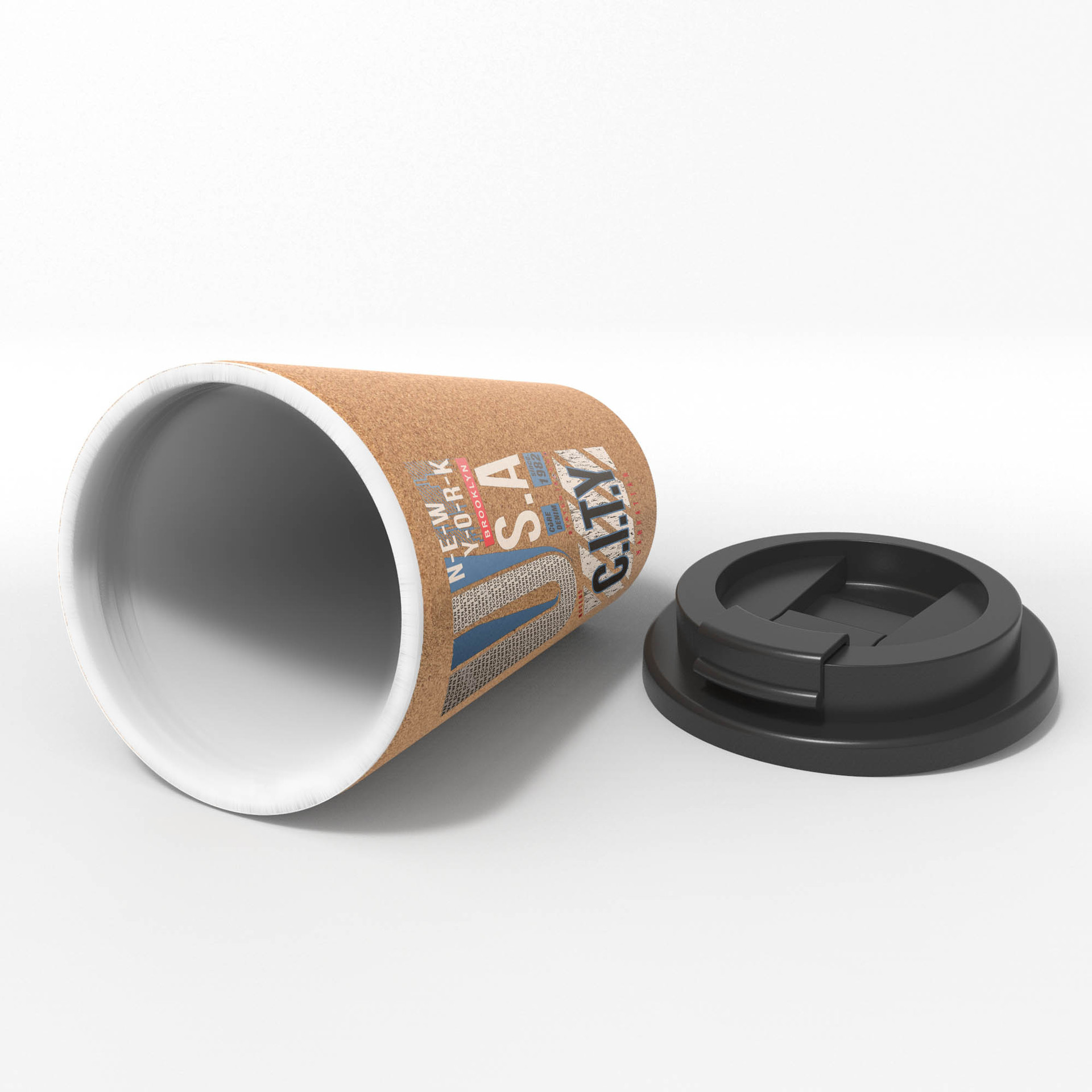 Customizable printed environment friendly PLA cork mug safe anti ironing biodegradable fashion coffee mug