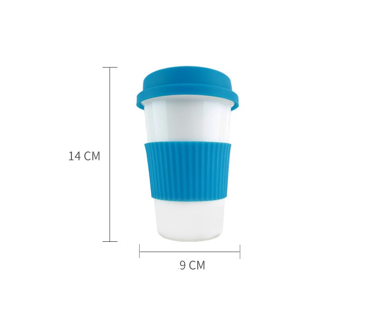 Biodegradable anti-perm coffee cup anti skid portable mug simple fashion household water cup with cover