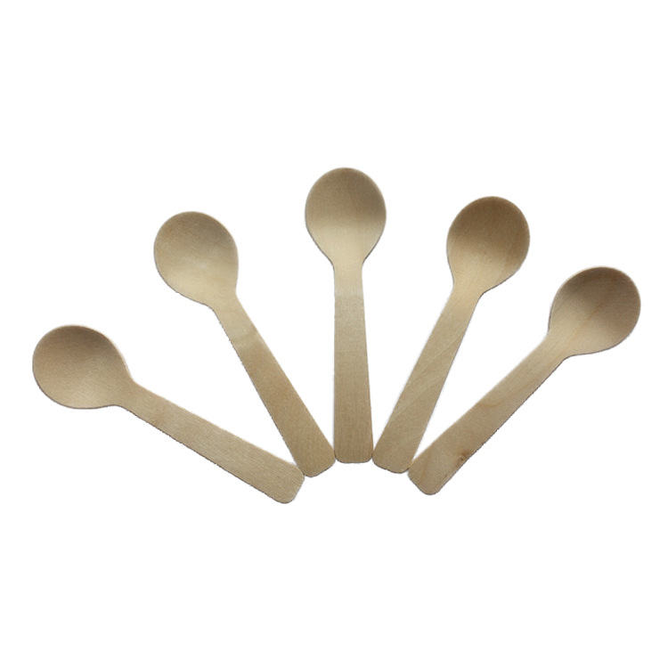 Degradable environmentally friendly portable dessert spoon safe non toxic delivery wooden tableware