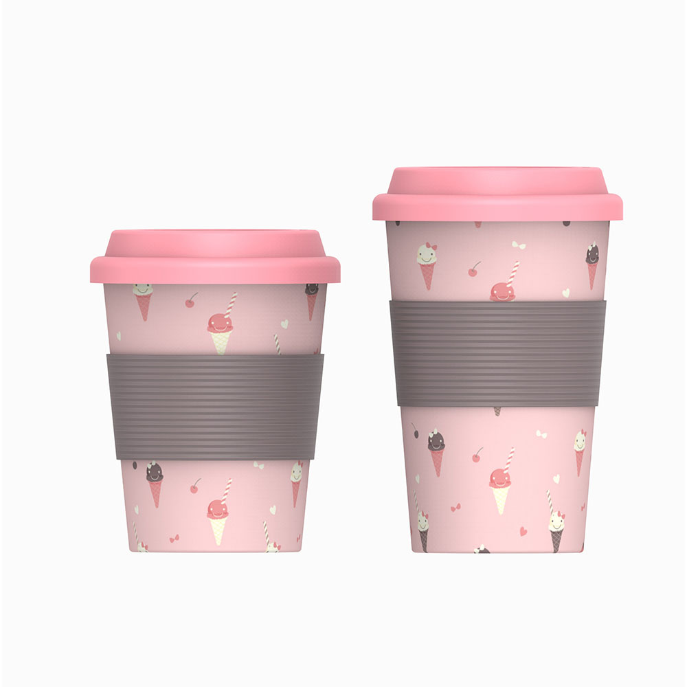 PLA high temperature anti scalding mug home non-slip portable coffee cup solid color simple cup