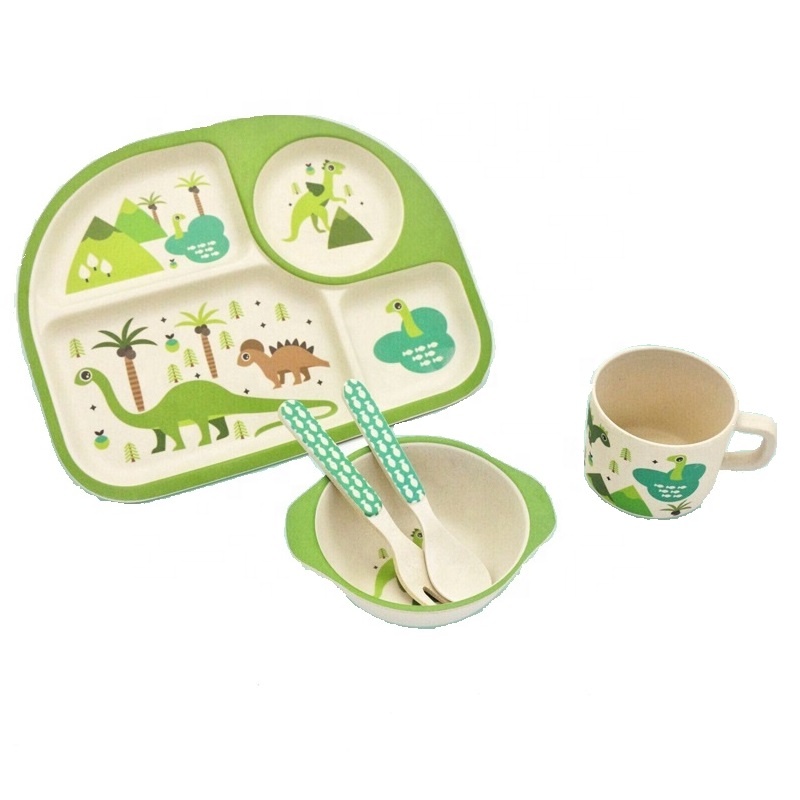 China Wholesale Kids Divided Plate Factories - Durable anti ironing cartoon bamboo fiber tableware set is easy to clean practical children's meal bowls – Naike